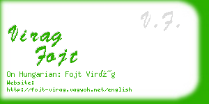 virag fojt business card